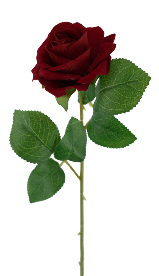 Red Heart Velvet Rose Stem 50CM