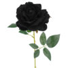 Black Mini Velvet Rose 51CM