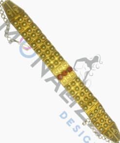 Choker With Three Red Rhinestone